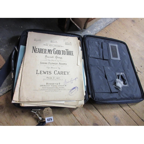 425 - LAPTOP CASE OF SHEET MUSIC