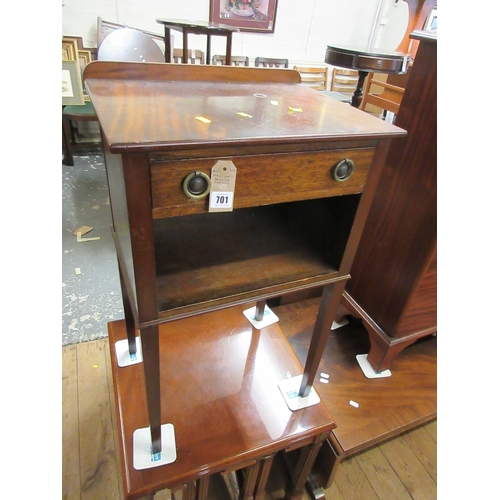 701 - MAHOGANY BEDSIDE CABINET