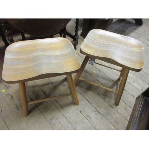 763 - TWO WOODEN STOOLS