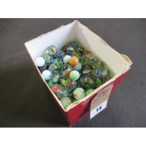 14 - SMALL BOX OF MARBLES