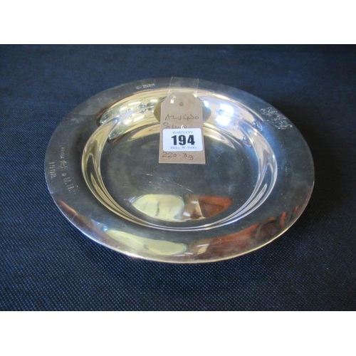 194 - SILVER DISH - 220.3 G