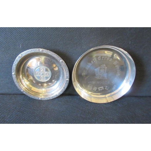 207 - MILLENIUM SILVER PIN DISH AND ANOTHER 87G