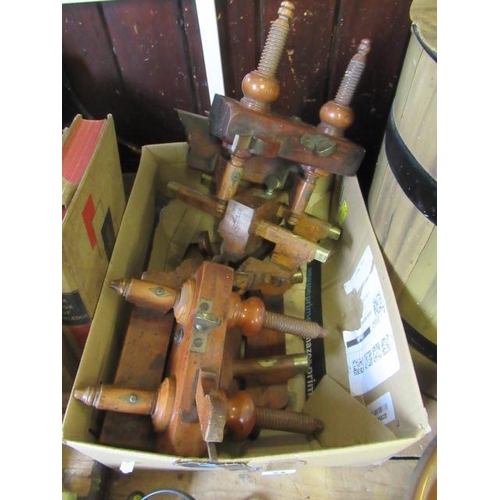 24 - FOUR ANTIQUE WOODEN PLOUGH PLANES