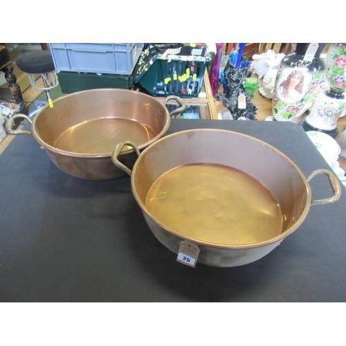 25 - PAIR OF COPPER DISHES