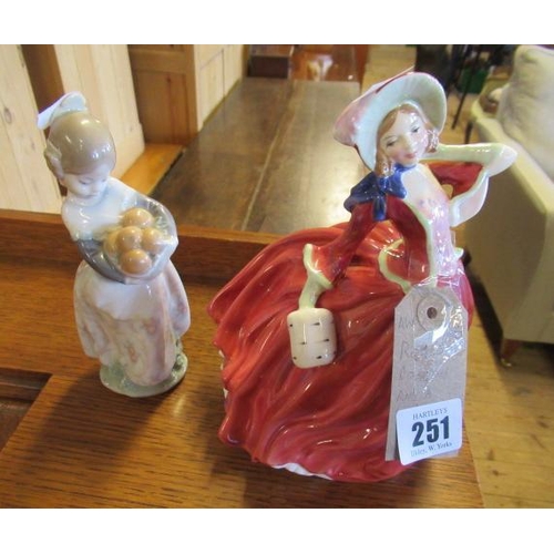 251 - ROYAL DOULTON AND LLADRO FIGURES