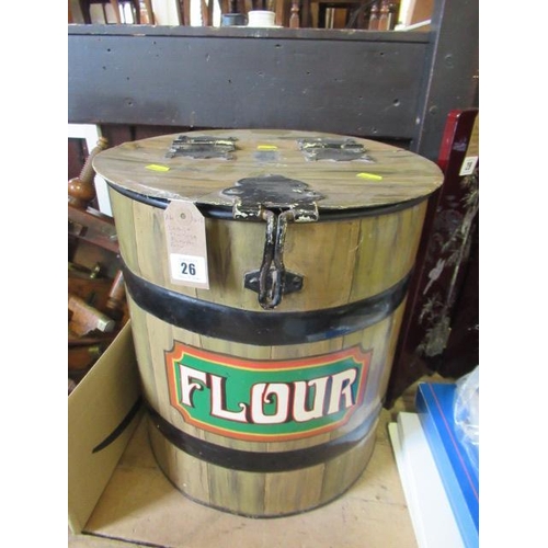 26 - LARGE VINTAGE FLOUR BIN