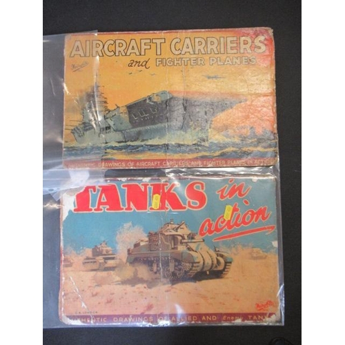 35 - VINTAGE TANK AND AIRCRAFT CARRIER PICTURE BOOKS