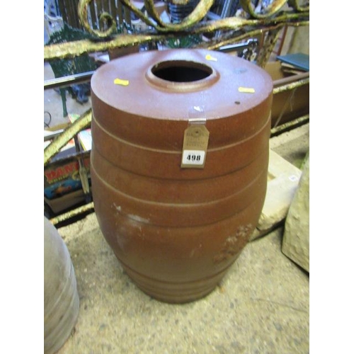 498 - LARGE STONEWARE BARREL