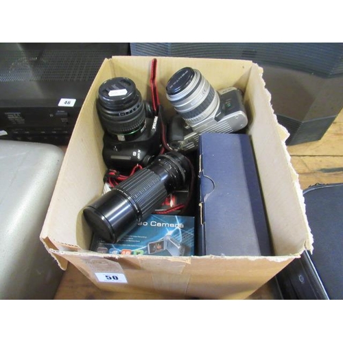 50 - BOX OF CAMERAS