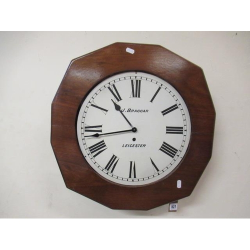 527 - J RAGGAR OF LEICSTER WALL CLOCK