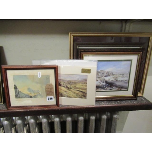 548 - QUANTITY OF FRAMED AND UNFRAMED LANDSCAPE PRINTS