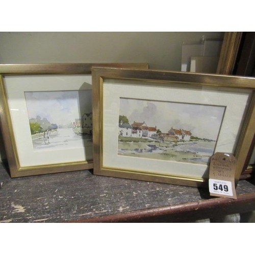 549 - TWO SMALL WATERCOLOURS BY G WILLIS