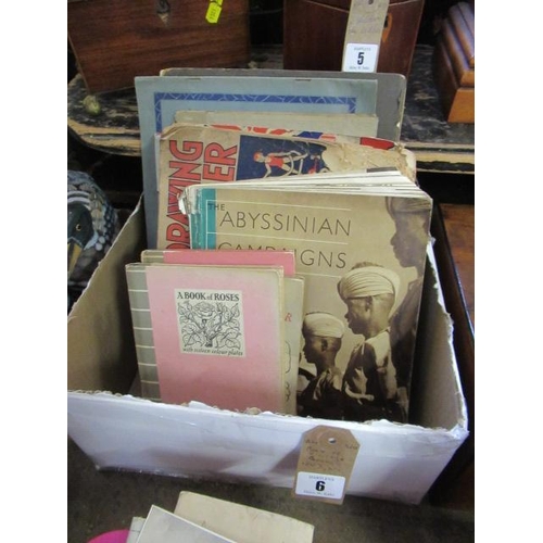 6 - BOX OF WORLD WAR II AND OTHER VINTAGE BOOKS