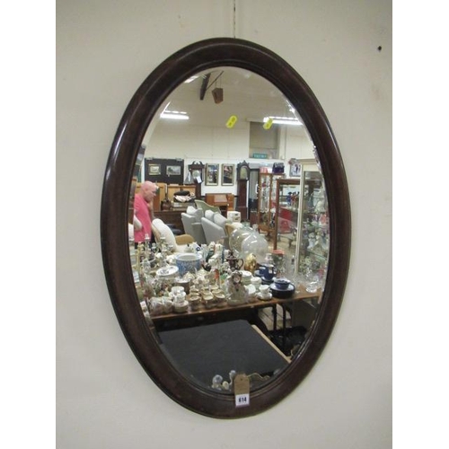 614 - LARGE OVAL MIRROR