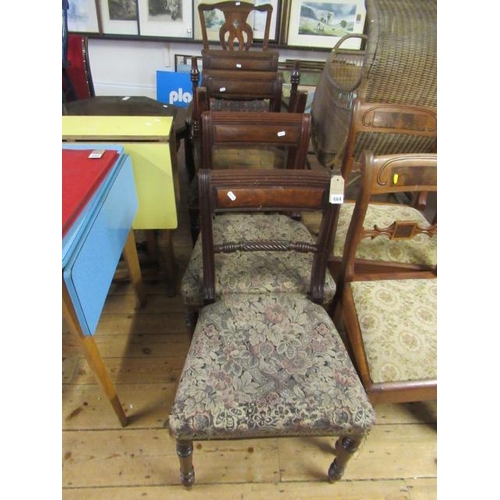 664 - SIX MAHOGANY CHAIRS