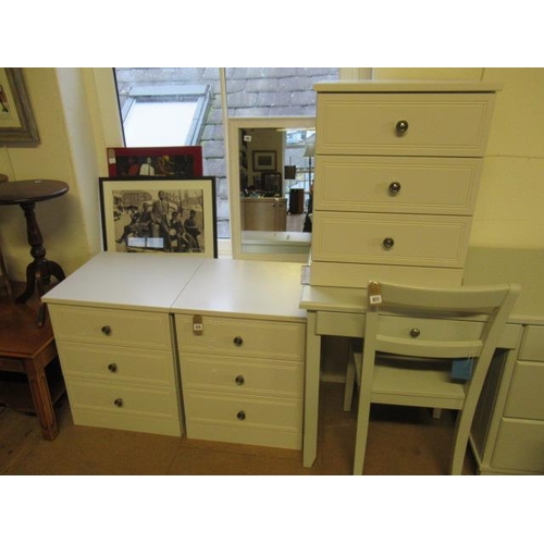 675 - THREE BEDSIDE CABINETS