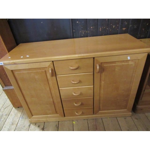 713 - SMALL CUPBOARD WITH FIVE DRAWERS