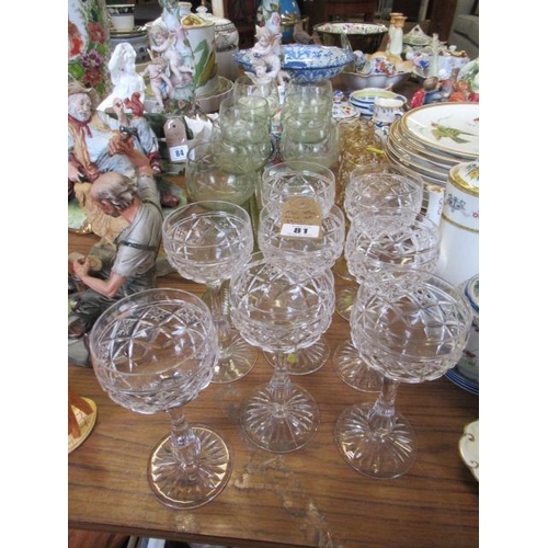 81 - QUANTITY OF HOCK GLASSES