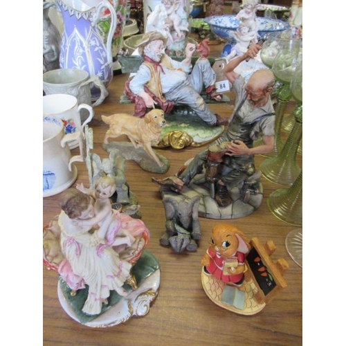 84 - QUANTITY OF CAPO DI MONTE FIGURES ETC