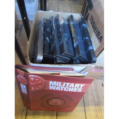 89 - BOX OF REPLICA MILITARY WATCHES