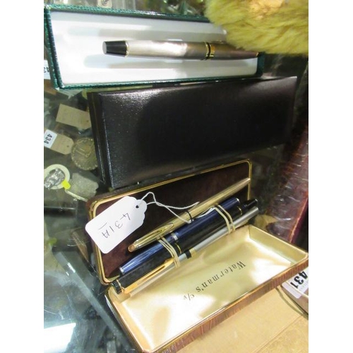 431A - COLLECTION OF PENS INCLUDING BOXED ROLLED GOLD WATERMANS PEN AND OTHERS