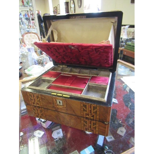 1 - INLAID SEWING BOX / WRITING SLOPE