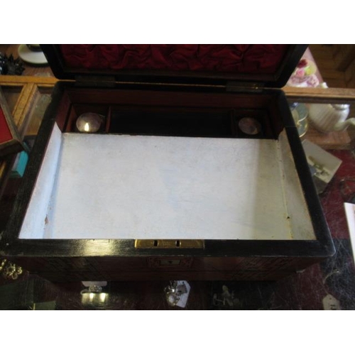 1 - INLAID SEWING BOX / WRITING SLOPE