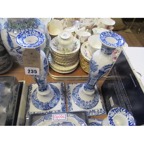 235 - QUANTITY OF BLUE AND WHITE SPODE CERAMICS