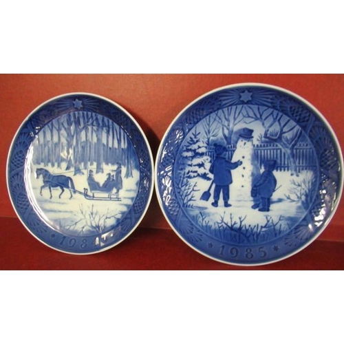 341 - TWO ROYAL COPENHAGAN 1984 AND 1985 CHRISTMAS PLATES