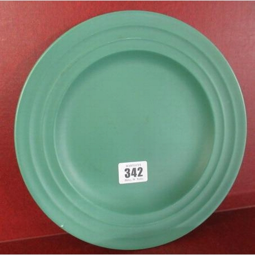 342 - KEITH MURRAY FOR WEDGWOOD MATT GREEN PLATE