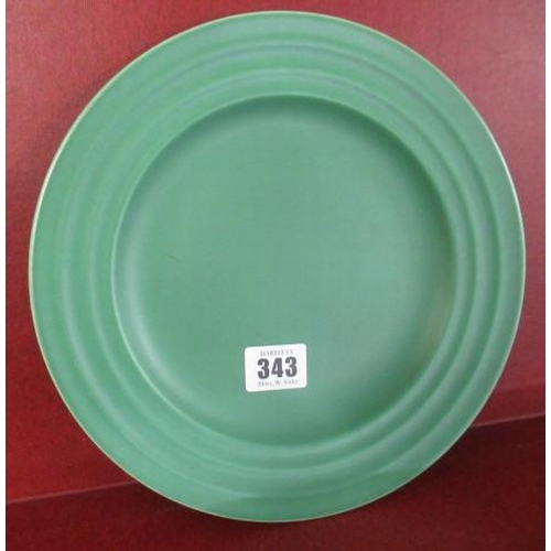 343 - KEITH MURRAY FOR WEDGWOOD MATT GREEN PLATE