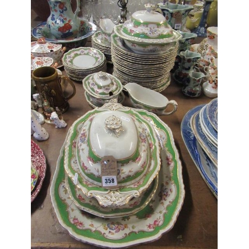 358 - QUANTITY OF IRONSTONE PLATES AND TUREENS ETC