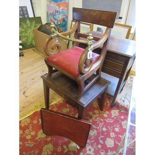 1097 - VICTORIAN CHILDS HIGH SEAT ON STAND