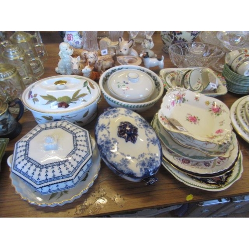 141 - QUANTITY OF TUREENS AND SERVING PLATES ETC