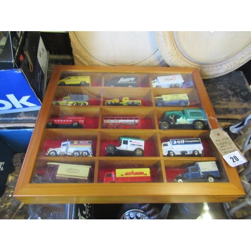 20 - DISPLAY CASE OF DIECAST VEHICLES