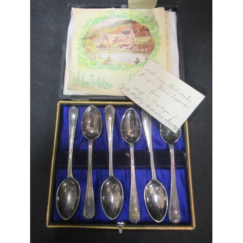 246 - CASED SET OF SIX SILVER TEASPOONS