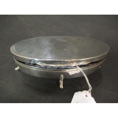 248 - SILVER OVAL DRESSING TABLE BOX