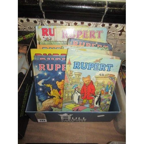 293 - BOX OF RUPERT BEAR ANNUALS