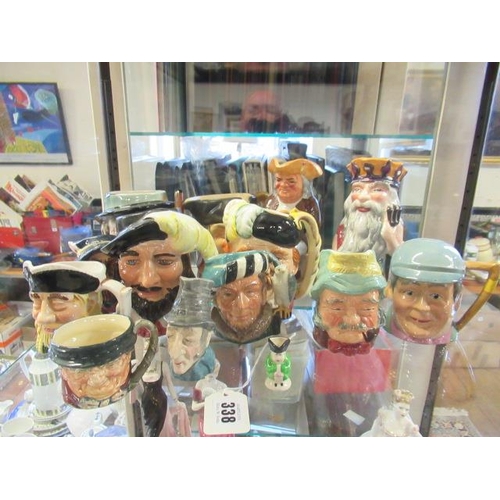 338 - QUANTITY OF ROYAL DOULTON AND OTHER CHARACTER JUGS