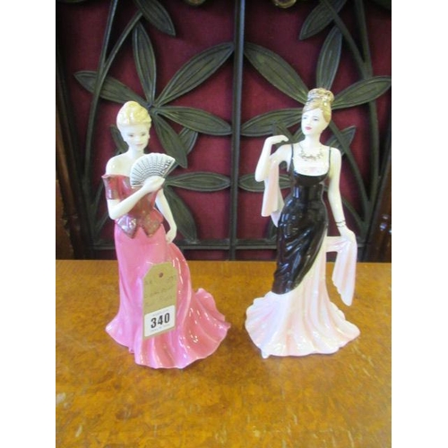 340 - COALPORT AND ROYAL WORCESTER FIGURES (2)