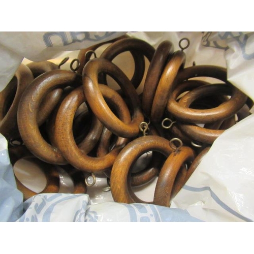 369A - PRE-WAR WOODEN CURTAIN RINGS