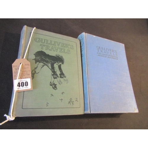 400 - TWO EDITIONS OF GULLIVER'S TRAVELS ILLUSTRATED BY RACKHAM AND POGANY