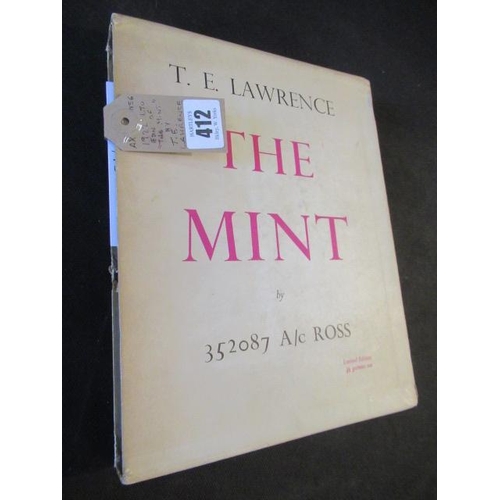 412 - 1922 LIMITED EDITION OF THE MINT BY T E LAWRENCE