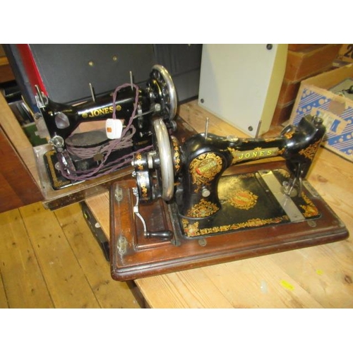 447 - TWO JONES SEWING MACHINES