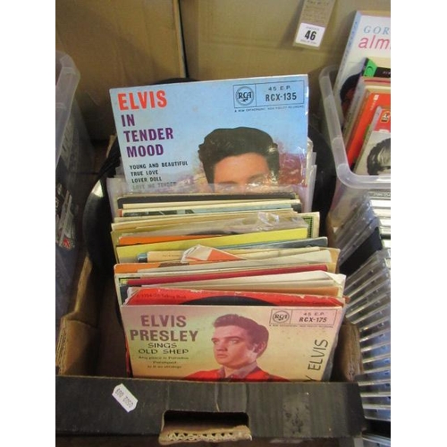 47 - BOX OF 45 RPM RECORDS