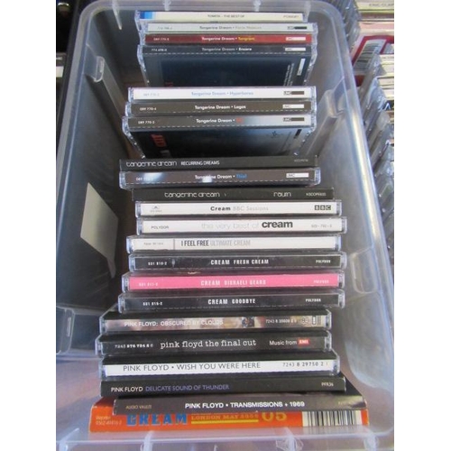 48 - BOX OF PINK FLOYD, TANGARINE DREAM AND OTHER CDS