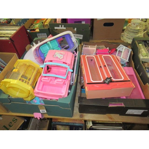 489 - TWO BOXES OF BARBIE TOYS