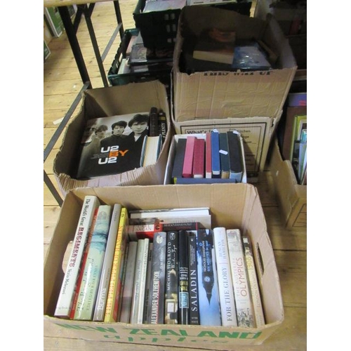 490 - FIVE BOXES OF BOOKS