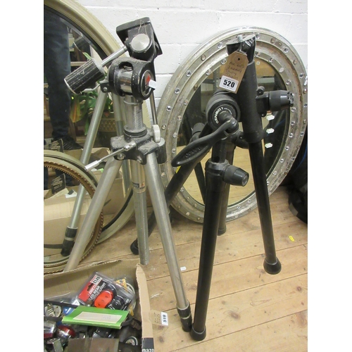 520 - TWO HEAVY DUTY TRIPODS