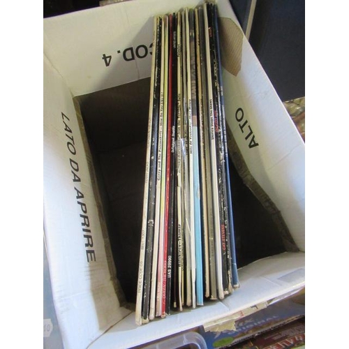 54 - BOX OF LP RECORDS INCLUDING U2, STRAWBS, FREDDIE MERCURY, EAGLES AND TERRY JACKS